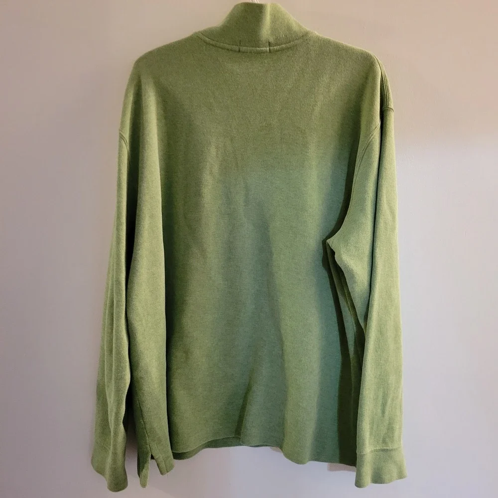 Polo‎ Ralph Lauren 1/4 Zip Pullover Men's Size XL Green Pony Long Sleeve